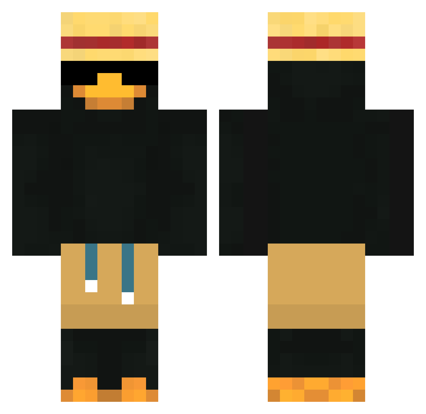 Ardis Minecraft skin, front and back view