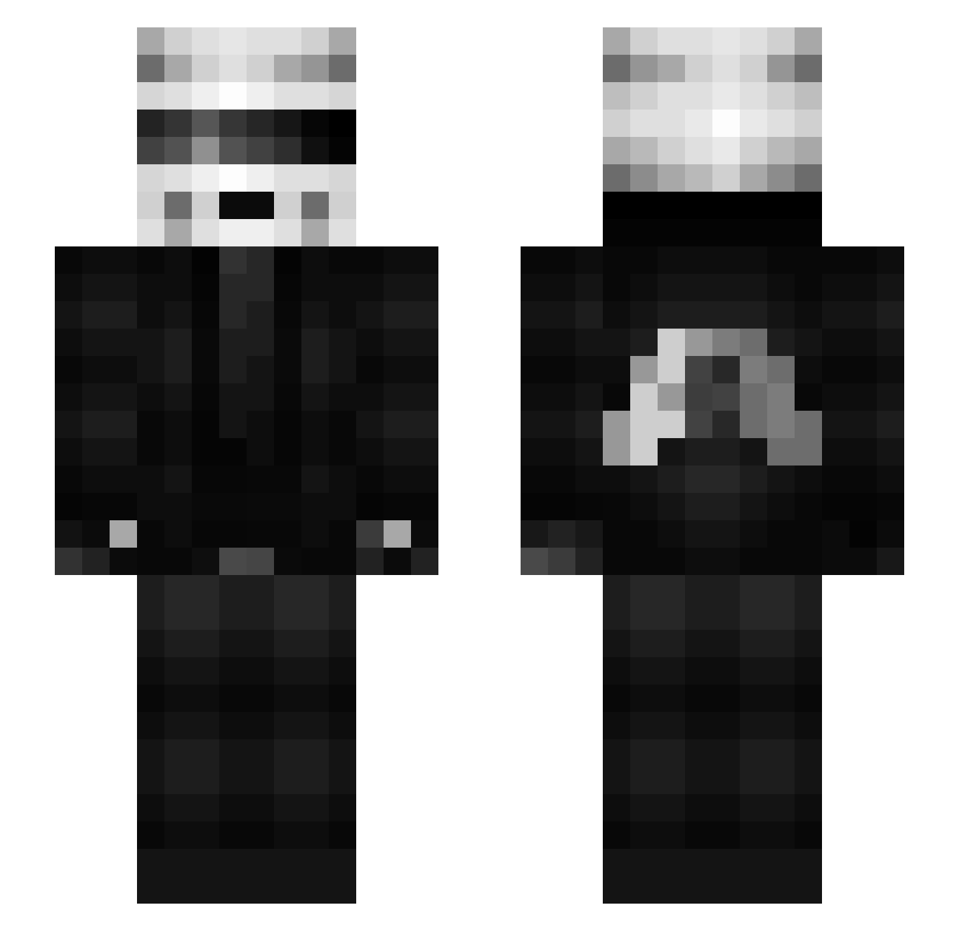Ravati16 Minecraft skin, front and back view