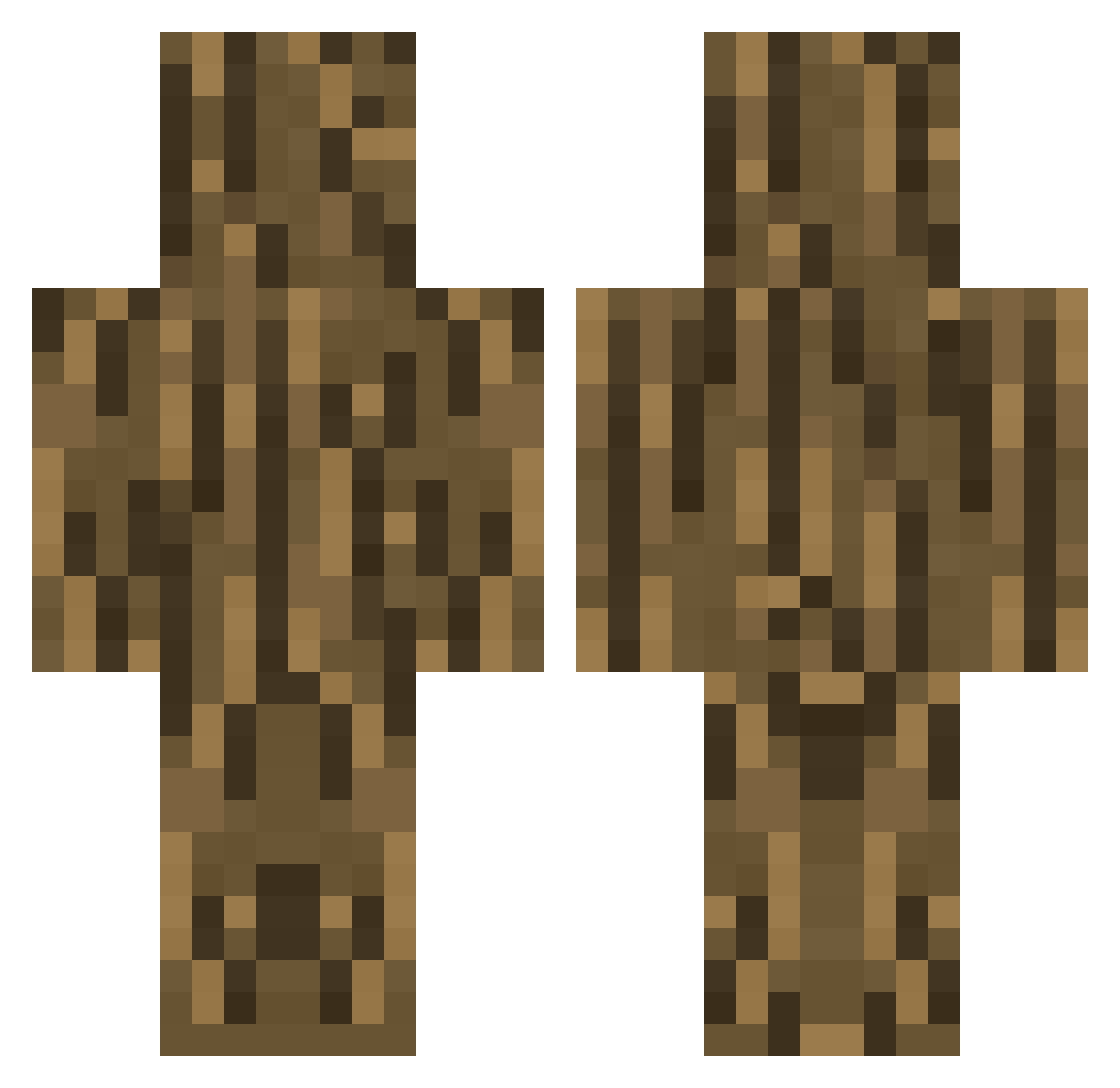 Bannister Minecraft skin, front and back view