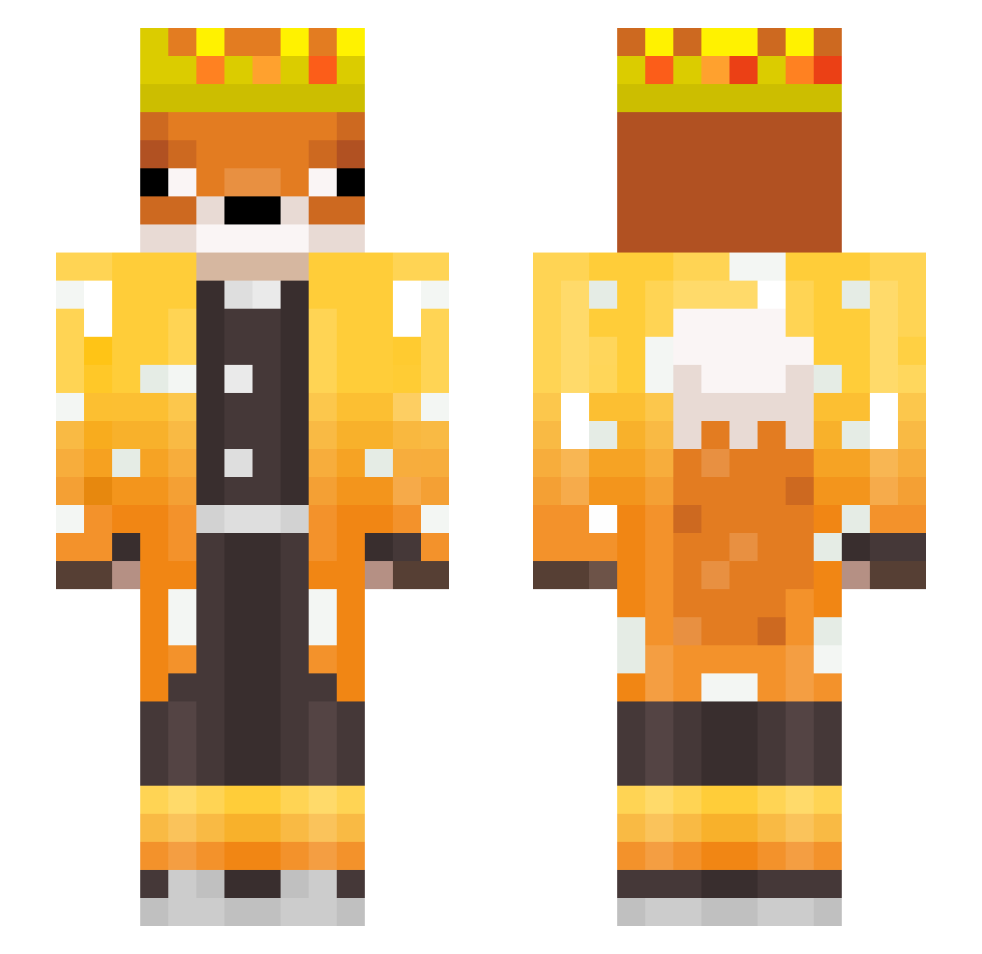 ManmonXD Minecraft skin, front and back view