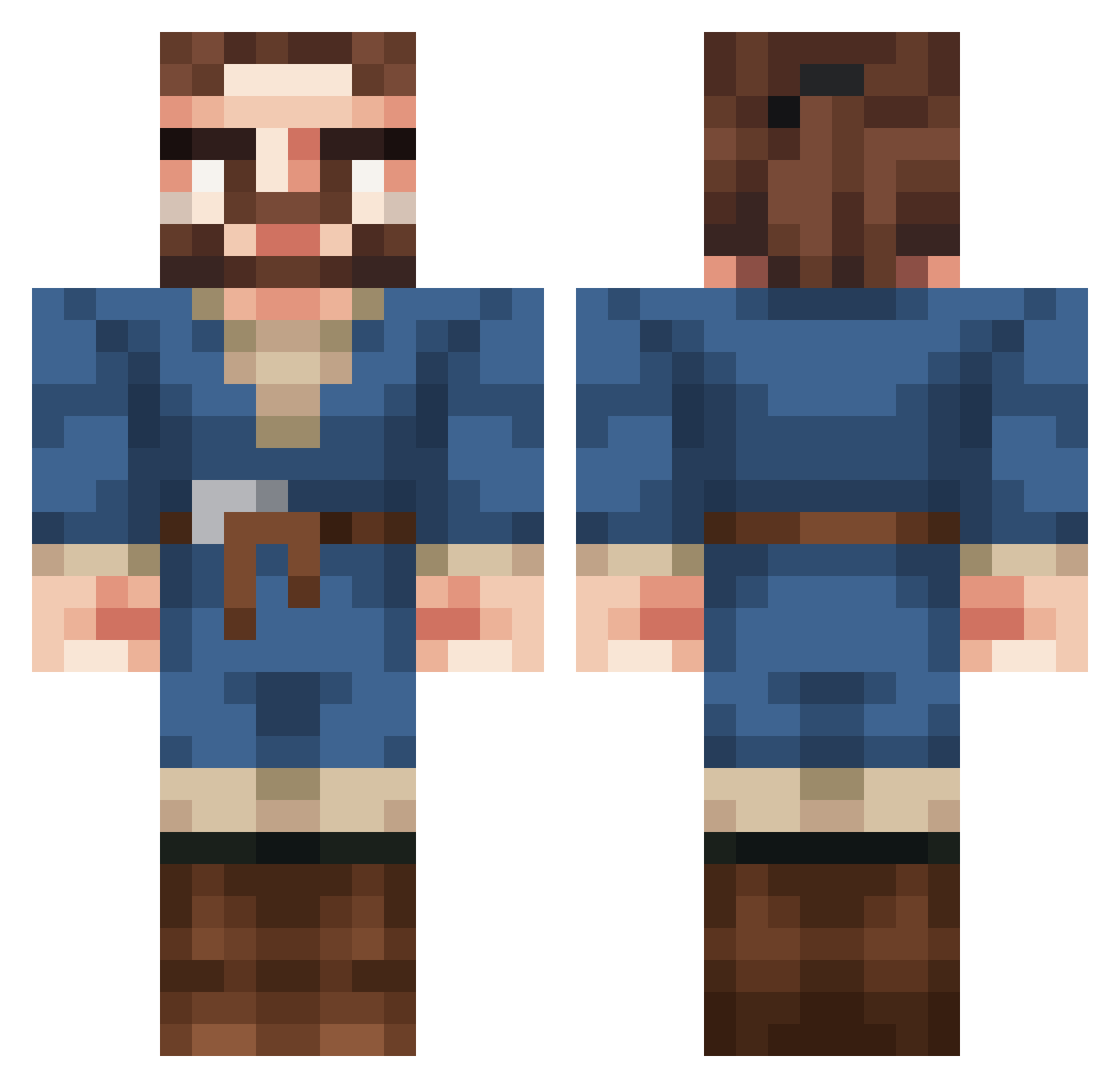 zulfikar8018 Minecraft skin, front and back view