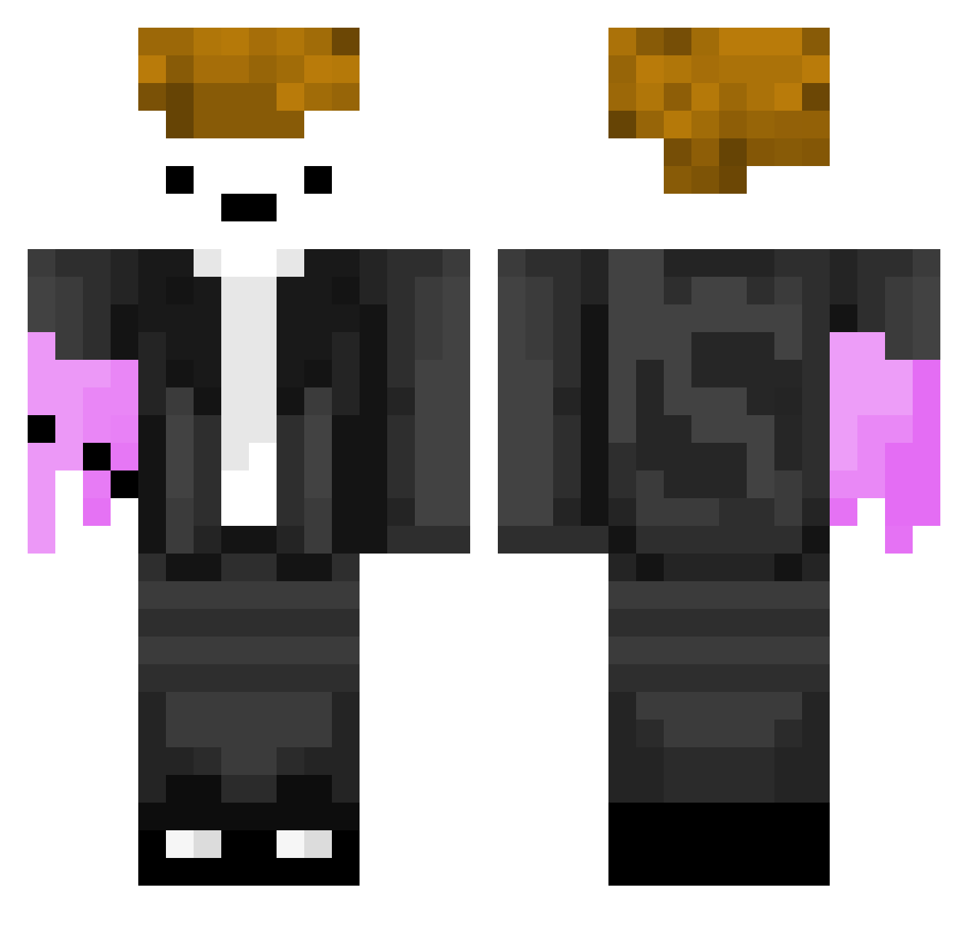 ApolloCactus Minecraft skin, front and back view