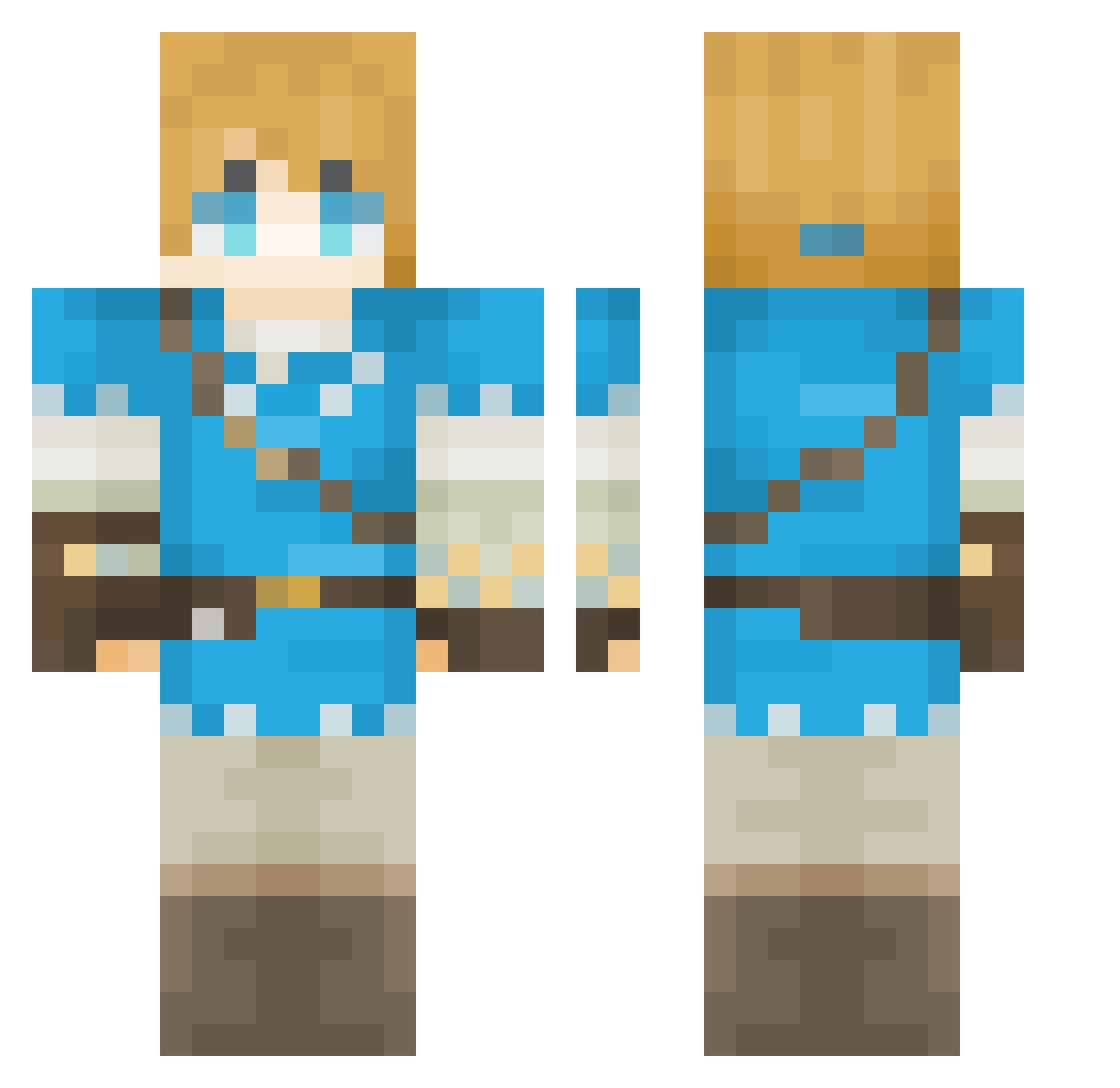Logs248 Minecraft skin, front and back view