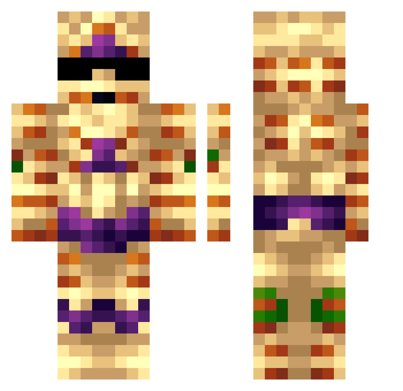 oreo2023 Minecraft skin, front and back view