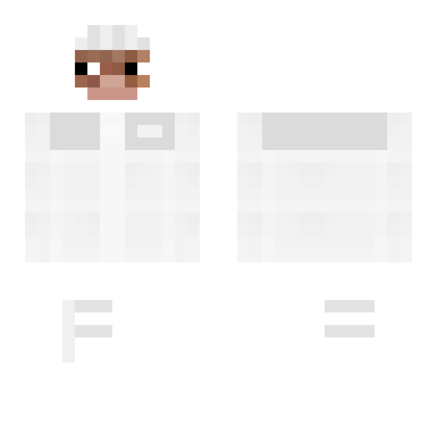 AntiLock Minecraft skin, front and back view