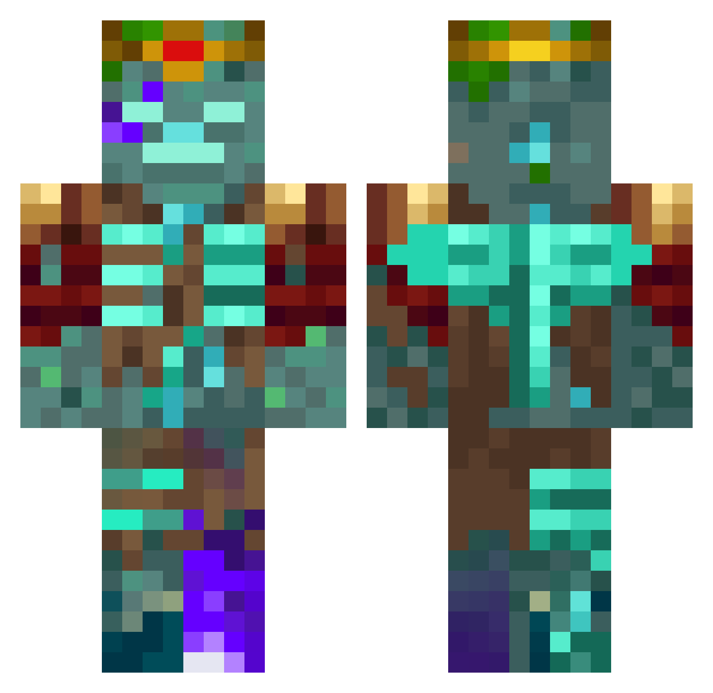 YYL_0824 Minecraft skin, front and back view
