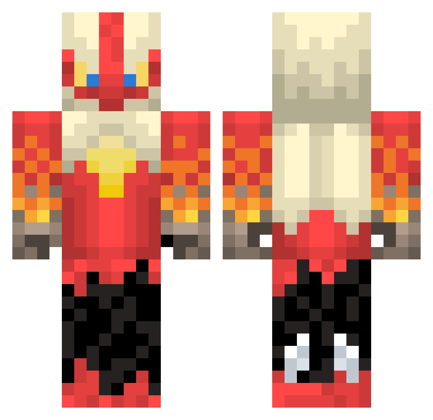 rikilelli98 Minecraft skin, front and back view