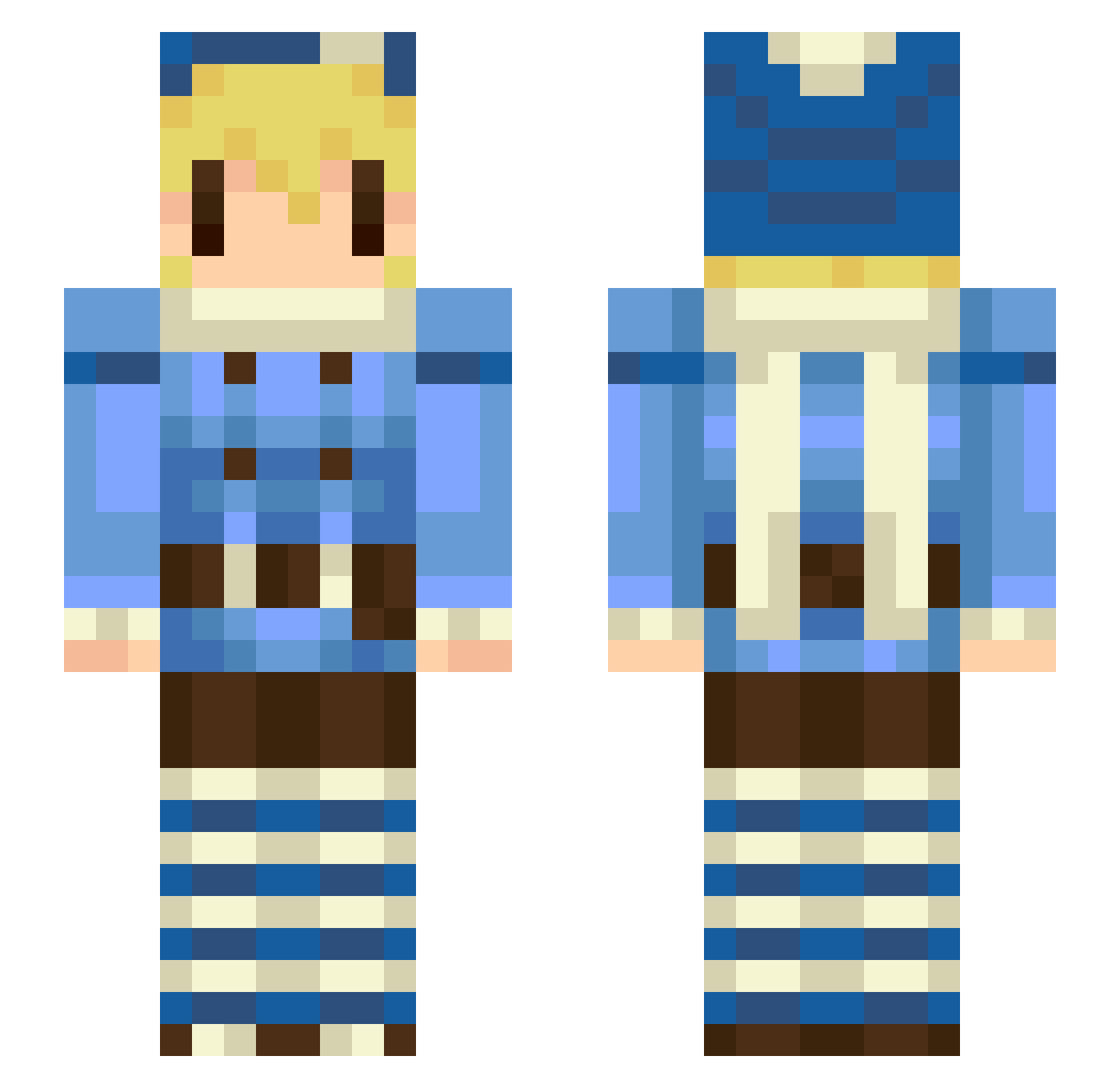 dragontsoi Minecraft skin, front and back view