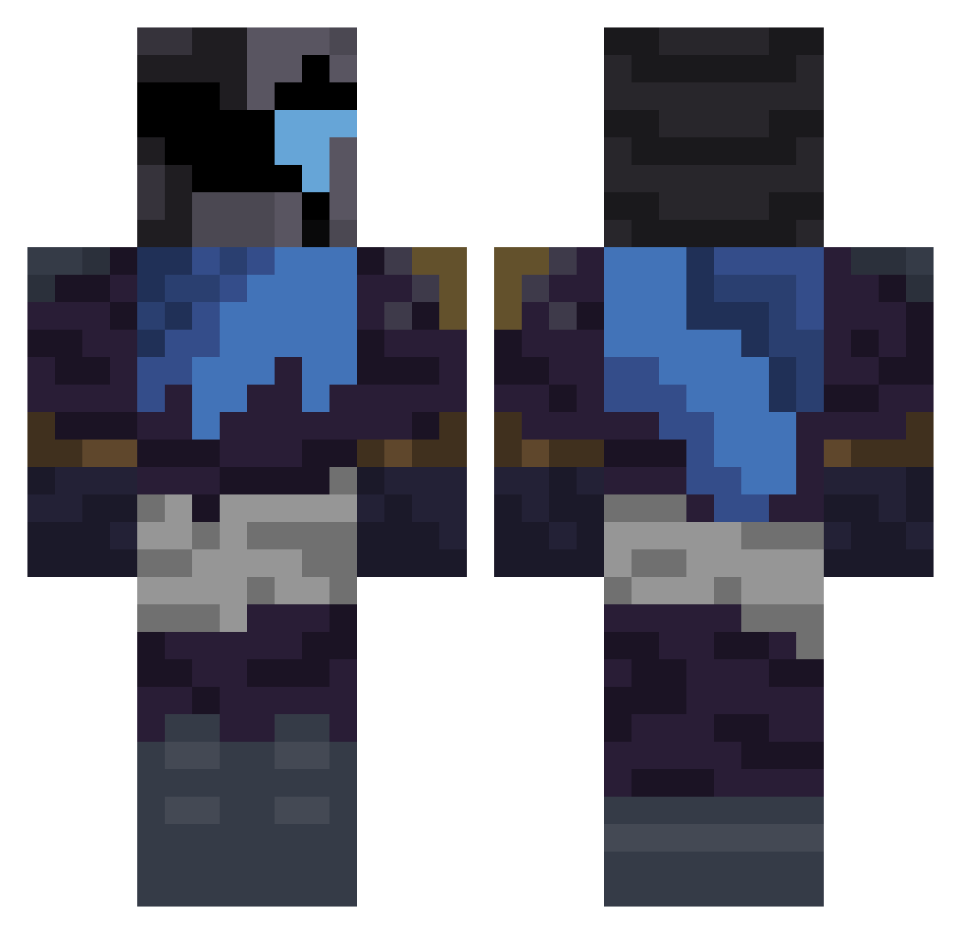 zeron2020 Minecraft skin, front and back view