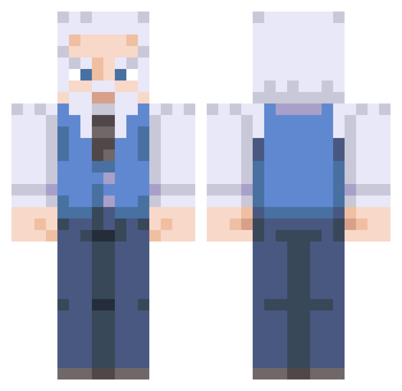 Kirezar Minecraft skin, front and back view