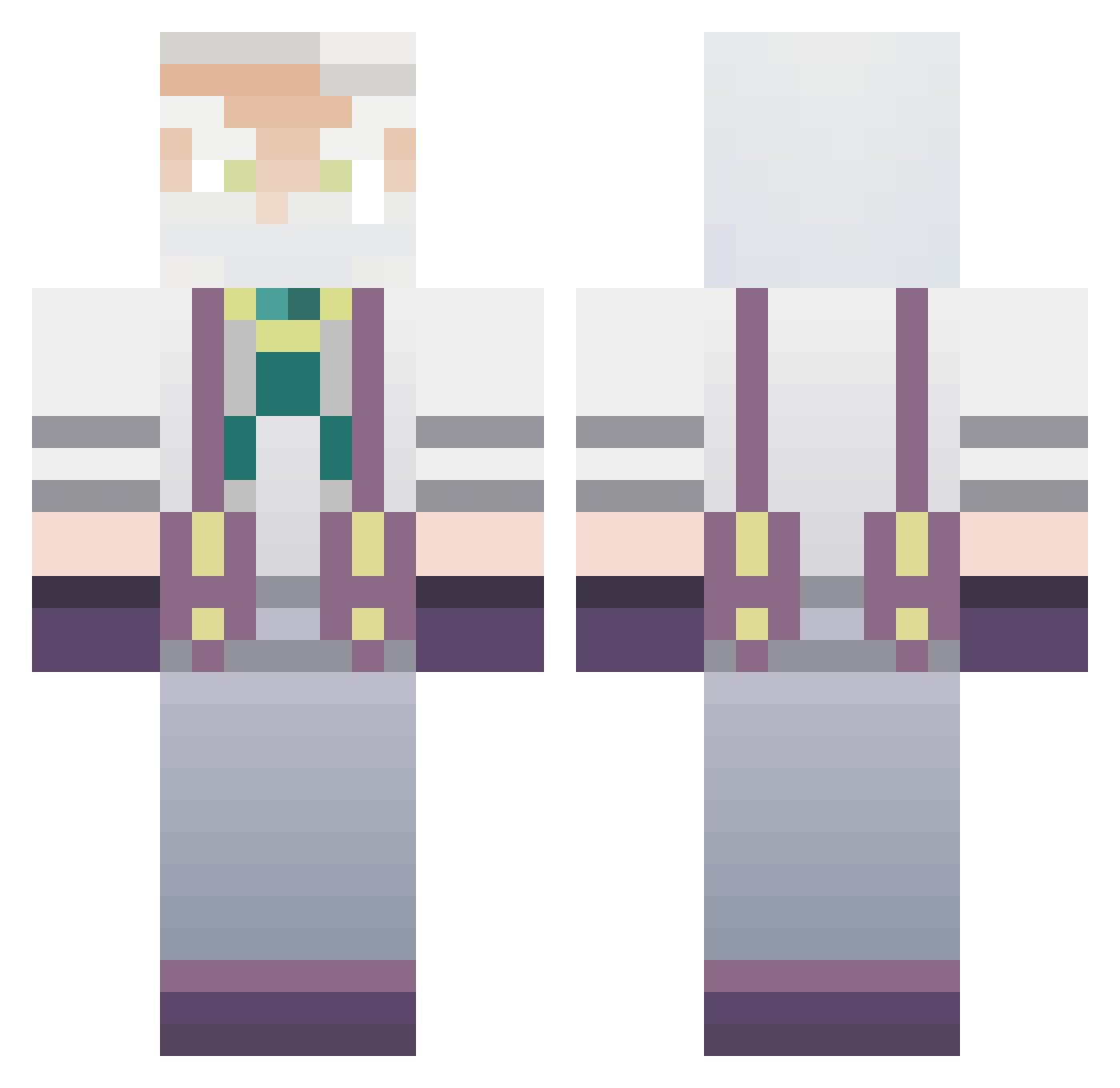 Cervii Minecraft skin, front and back view