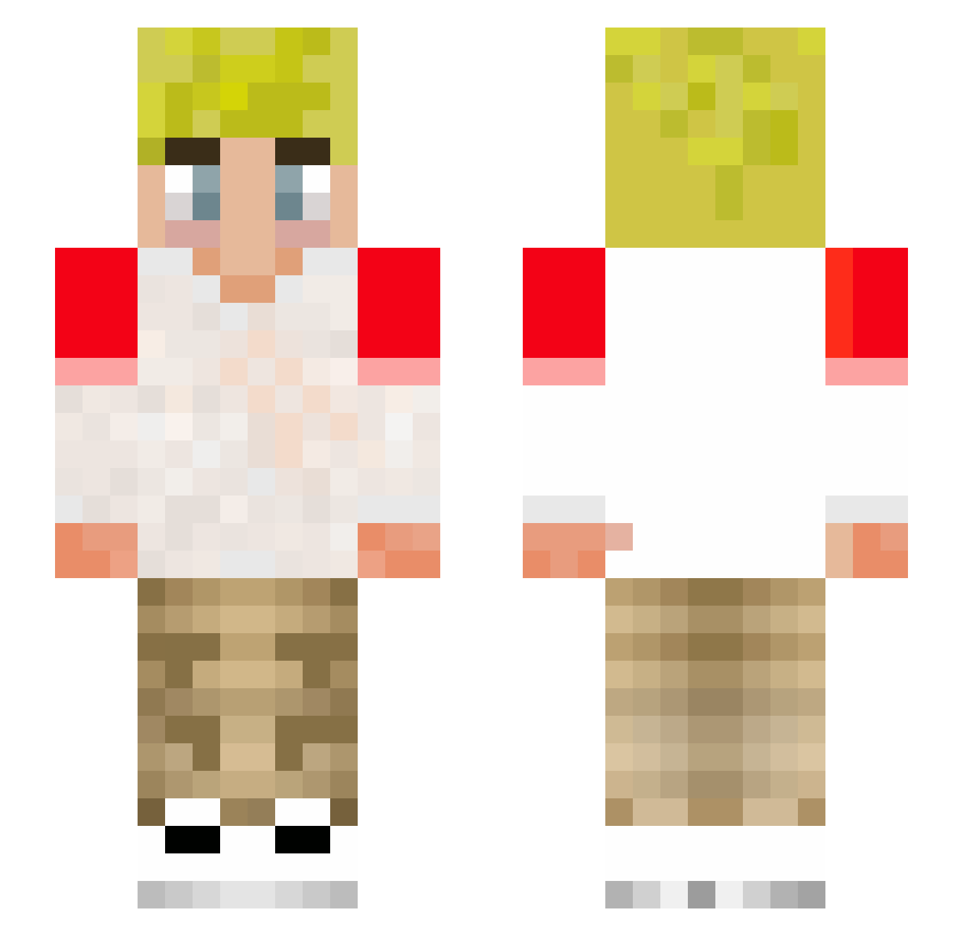 cabousbeast Minecraft skin, front and back view