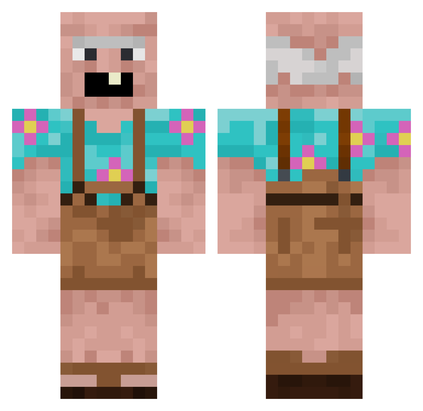 PerryThe_P Minecraft skin, front and back view