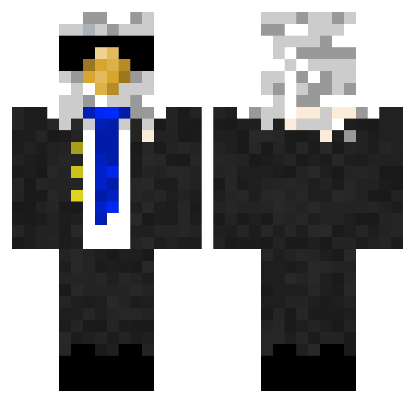 vHawk_ Minecraft skin, front and back view
