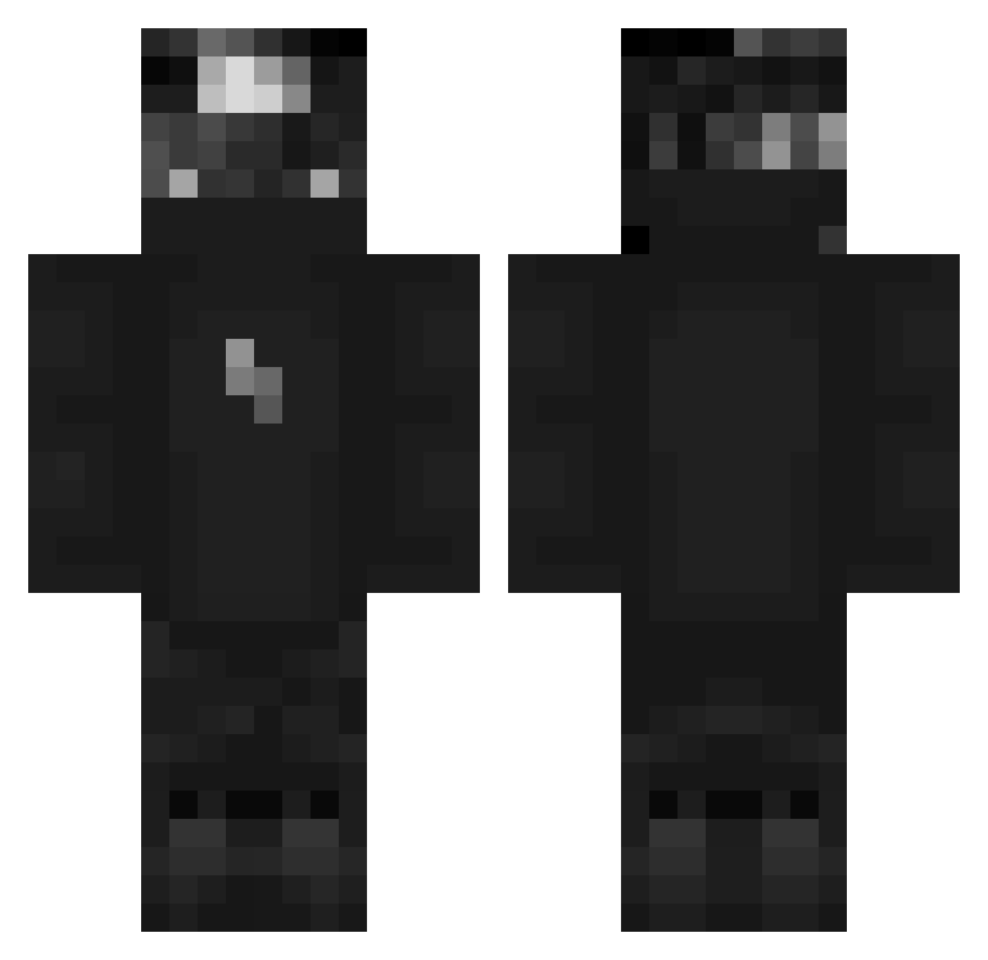 BOLT12 Minecraft skin, front and back view
