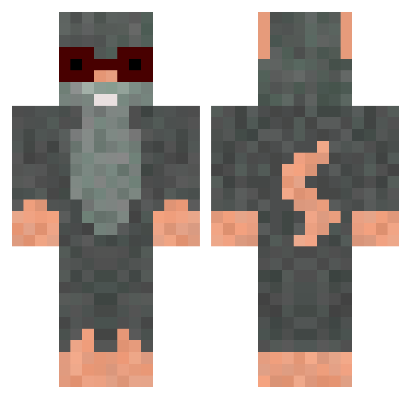 Lyan5 Minecraft skin, front and back view