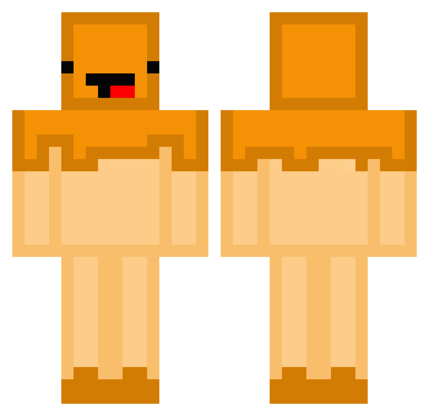 JAZMISTER Minecraft skin, front and back view