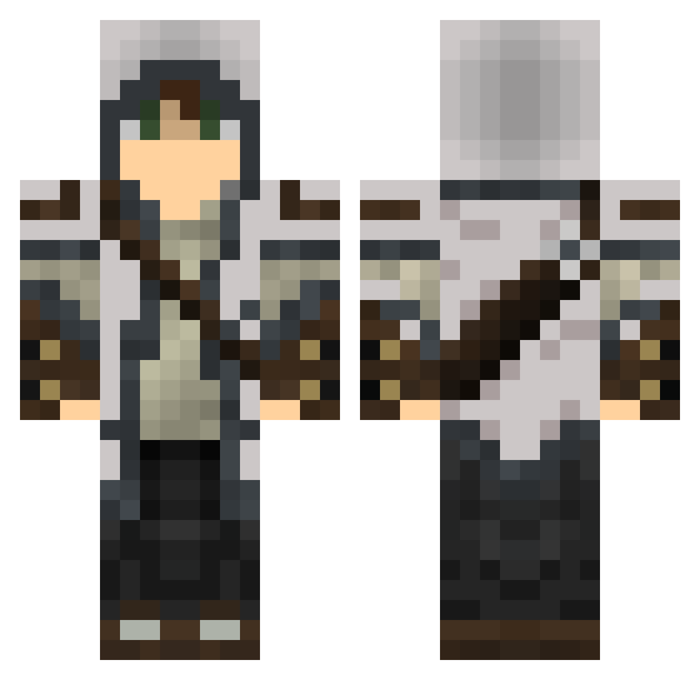 bbone45 Minecraft skin, front and back view