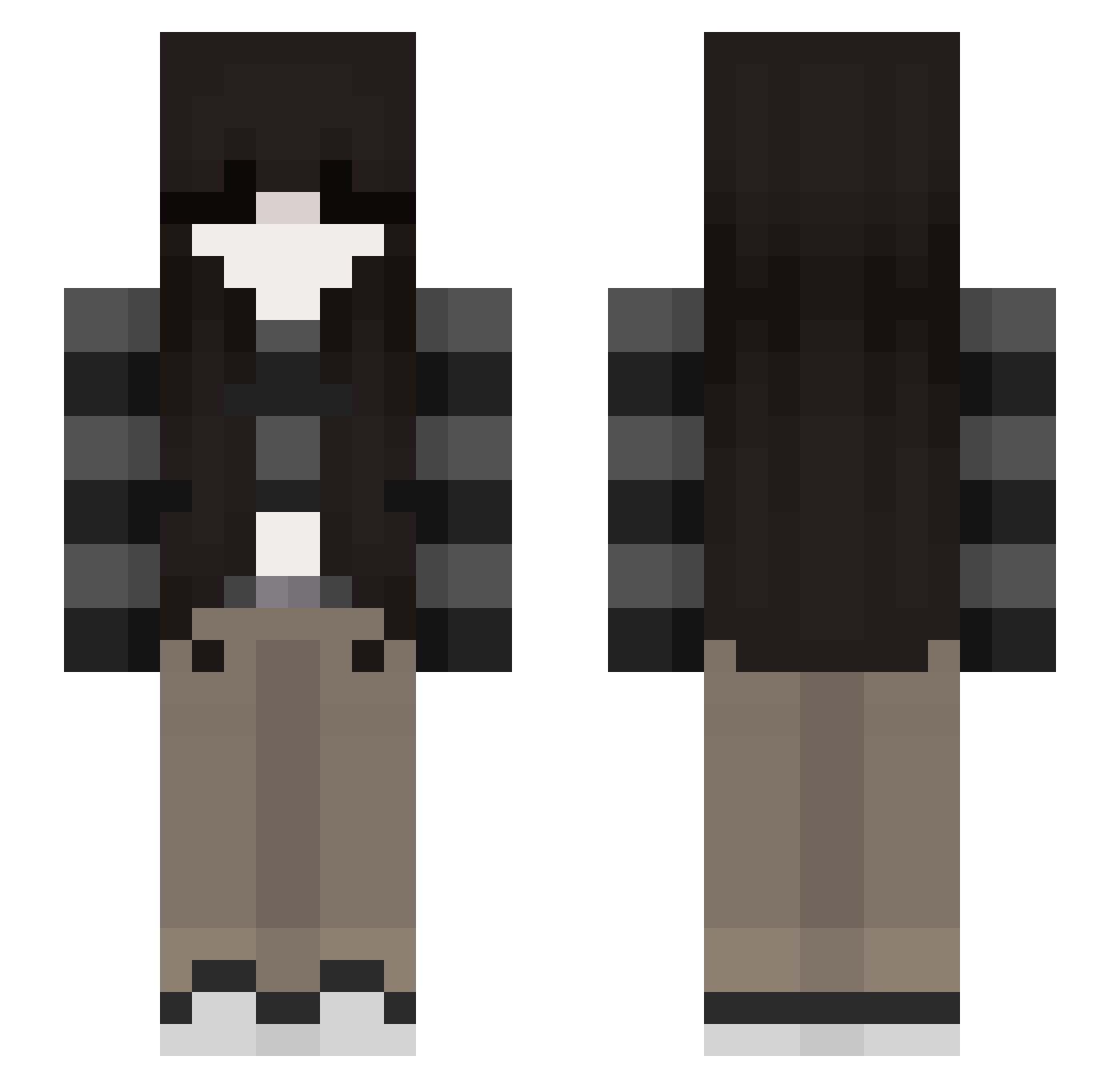 oDawnss Minecraft skin, front and back view