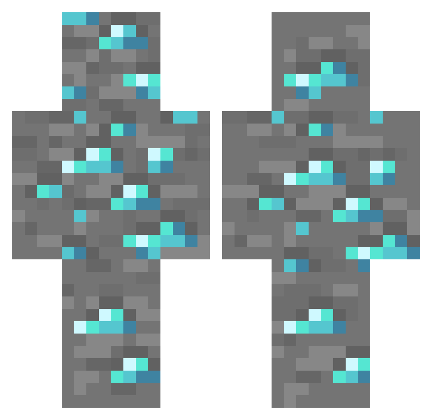PIOTRULCZAK Minecraft skin, front and back view
