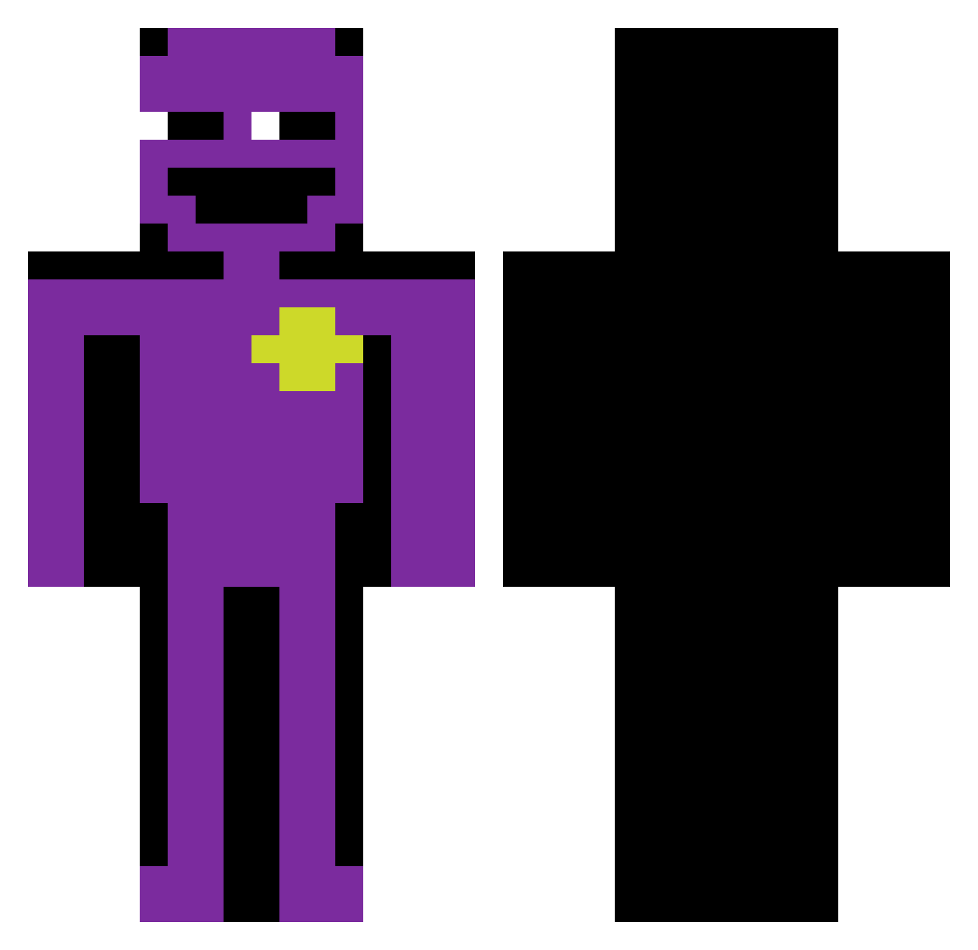 Danskuh Minecraft skin, front and back view