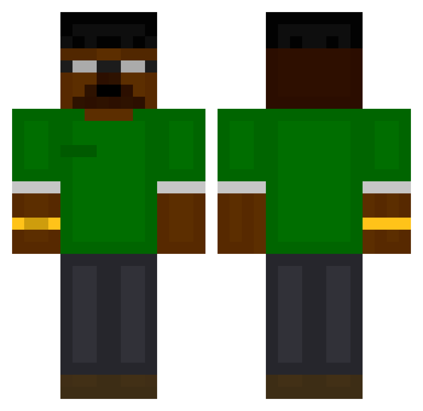 Bellfrost Minecraft skin, front and back view