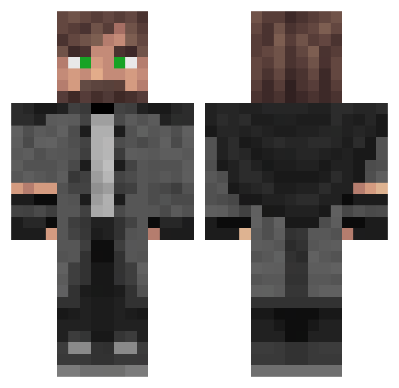 vixtqrz Minecraft skin, front and back view