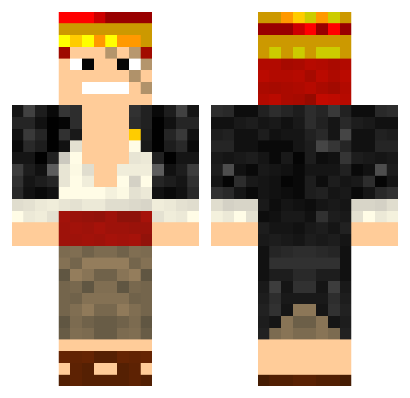 HAVIOUR Minecraft skin, front and back view
