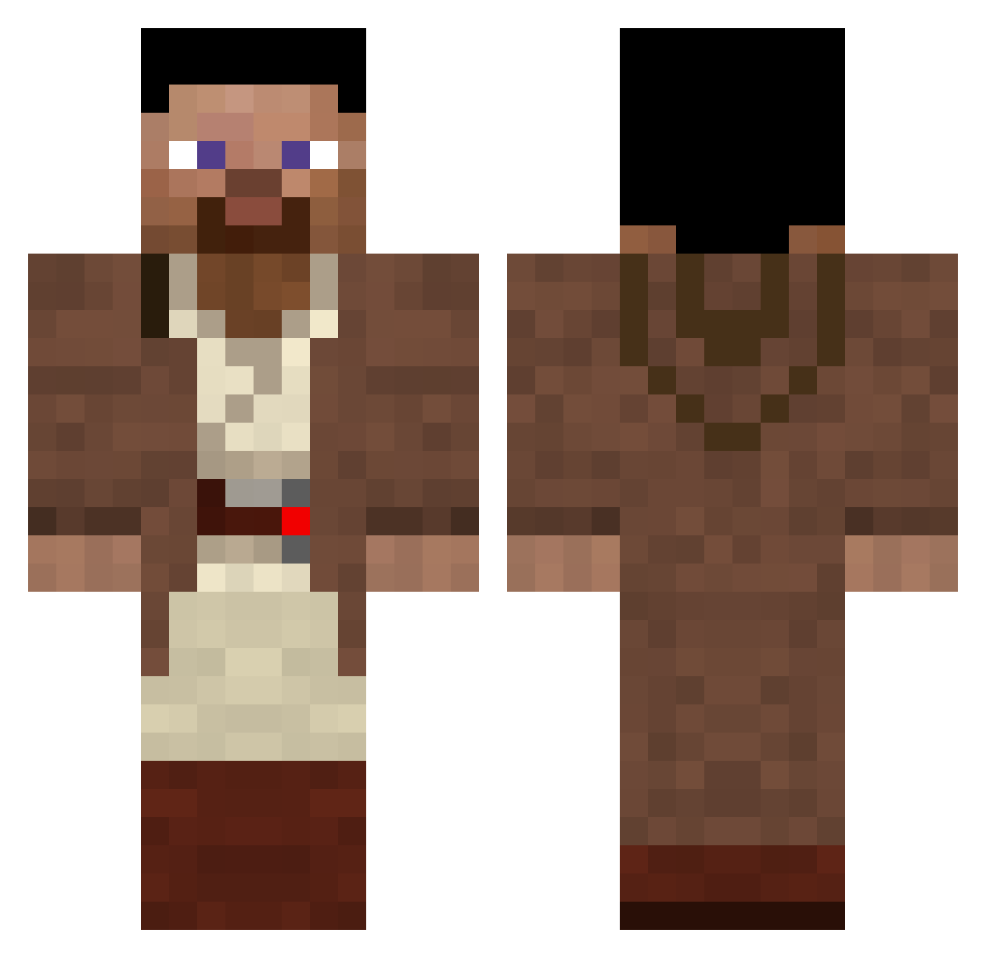Camille_BOULISTE Minecraft skin, front and back view