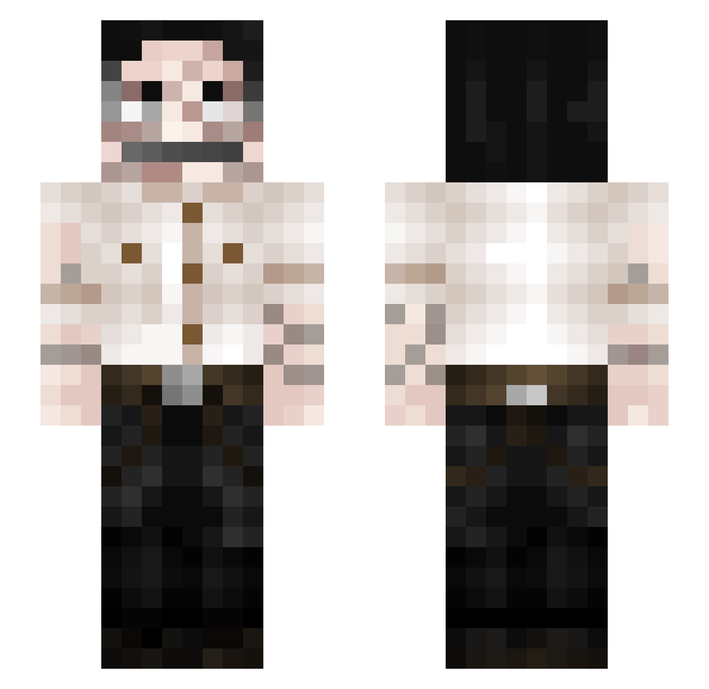 ks1azeMazowiecki Minecraft skin, front and back view