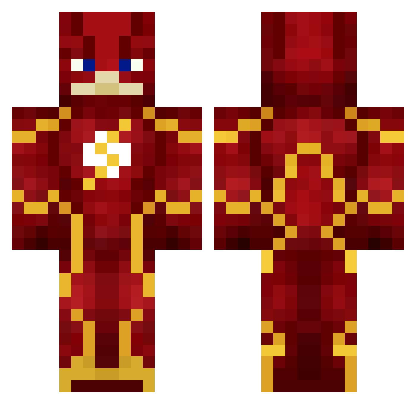 esjsonic Minecraft skin, front and back view