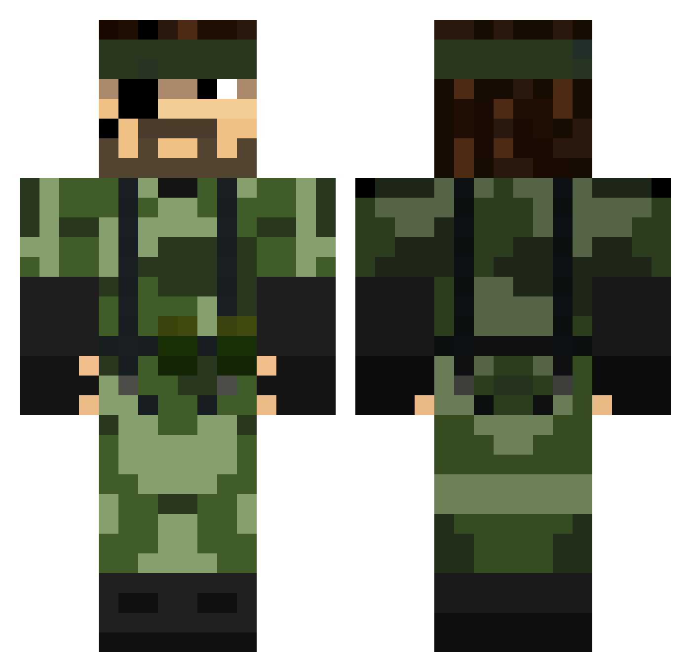 mrfroggg Minecraft skin, front and back view
