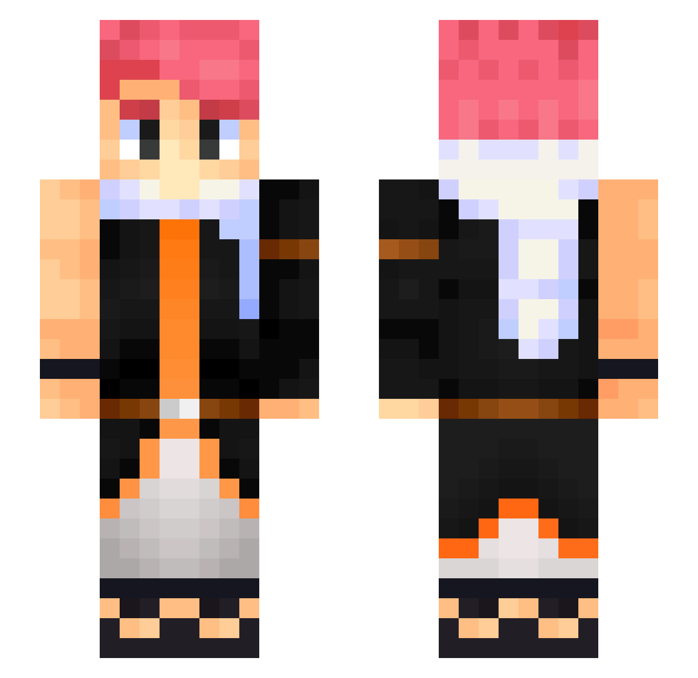 vSh4de Minecraft skin, front and back view
