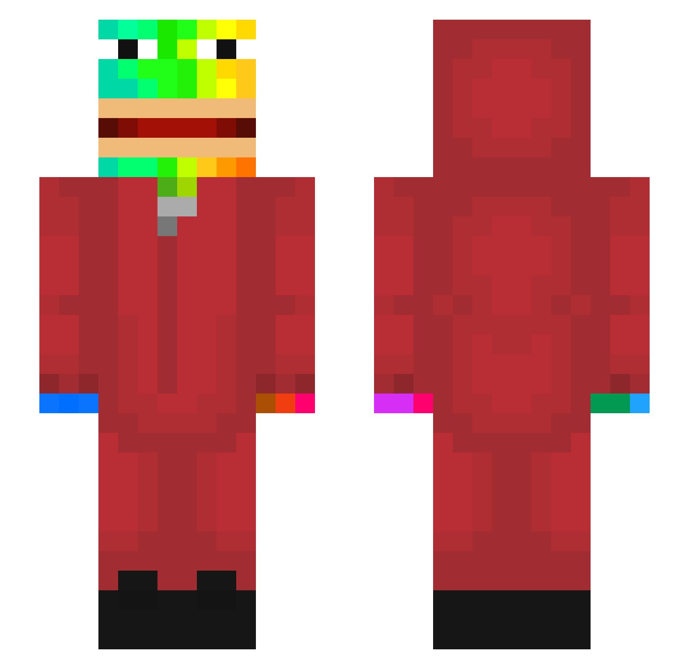 DaBigMarn Minecraft skin, front and back view