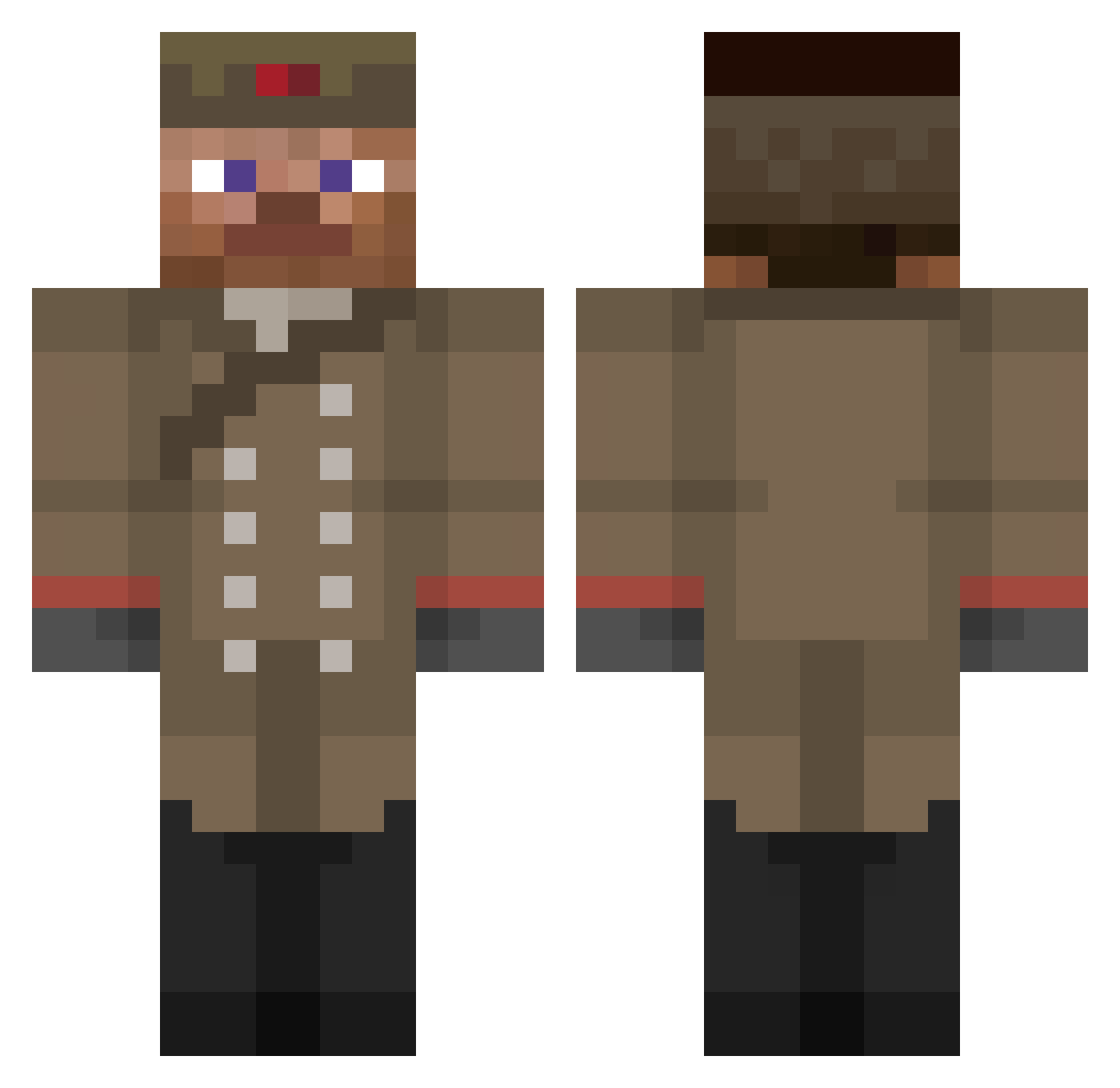 Pal_Alan Minecraft skin, front and back view