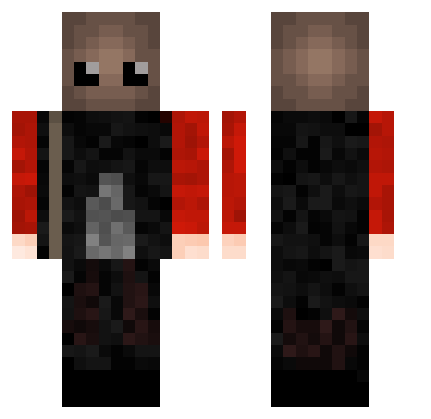 Riekimo Minecraft skin, front and back view