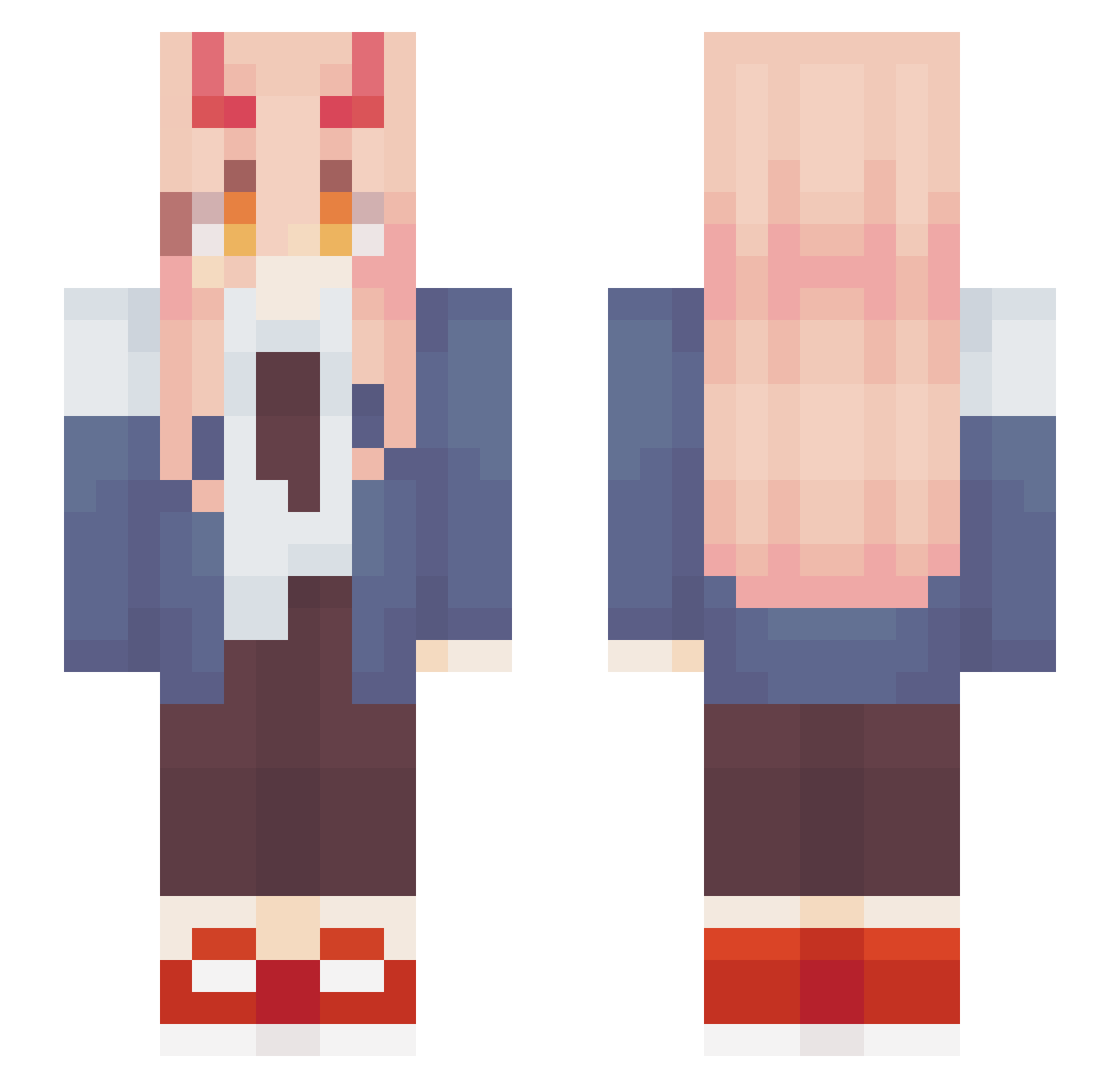 TheRafis Minecraft skin, front and back view
