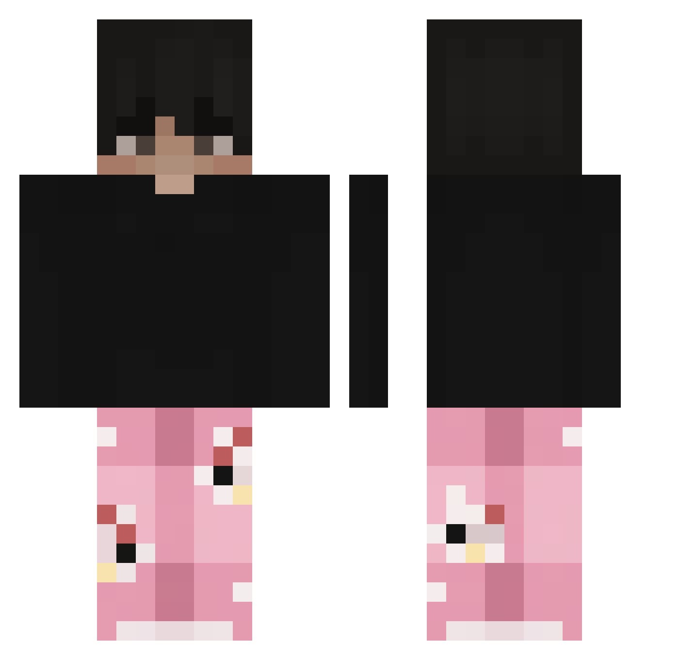 Marcster72 Minecraft skin, front and back view