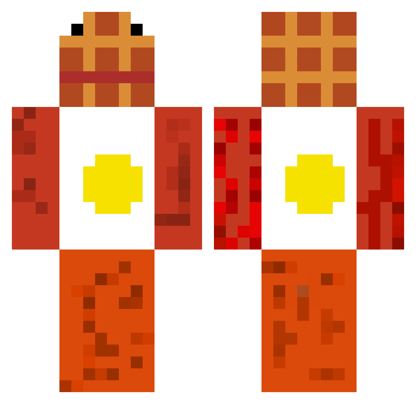 TheRealJimmyDean Minecraft skin, front and back view