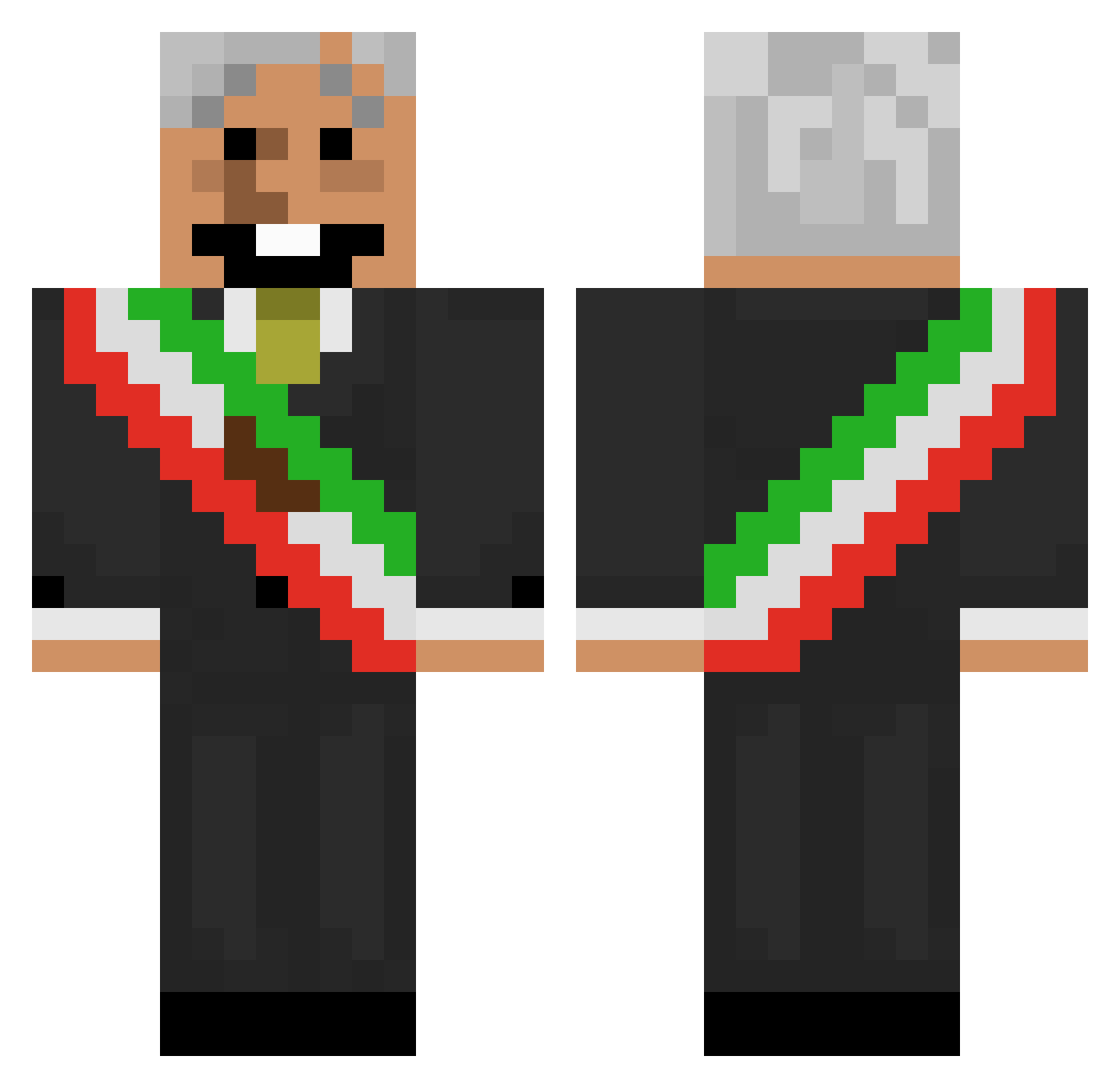 Lalo2Axes Minecraft skin, front and back view