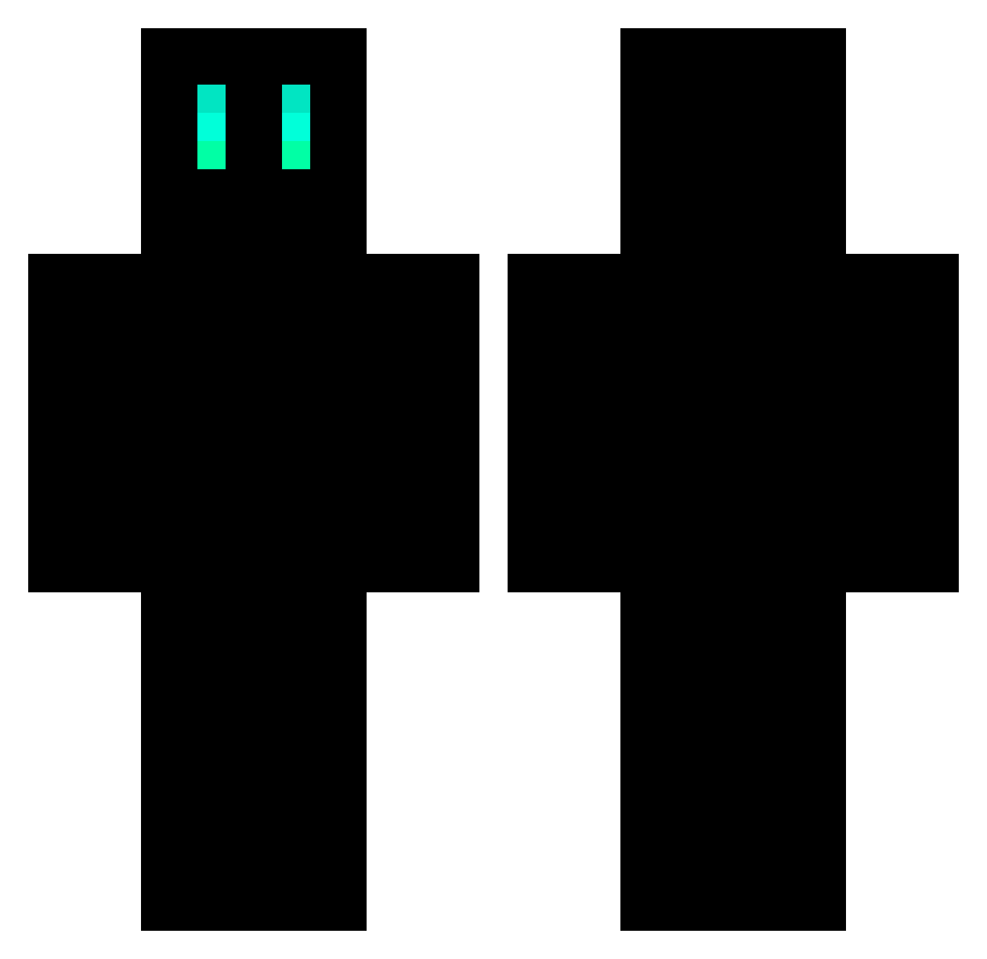 DeityCL Minecraft skin, front and back view
