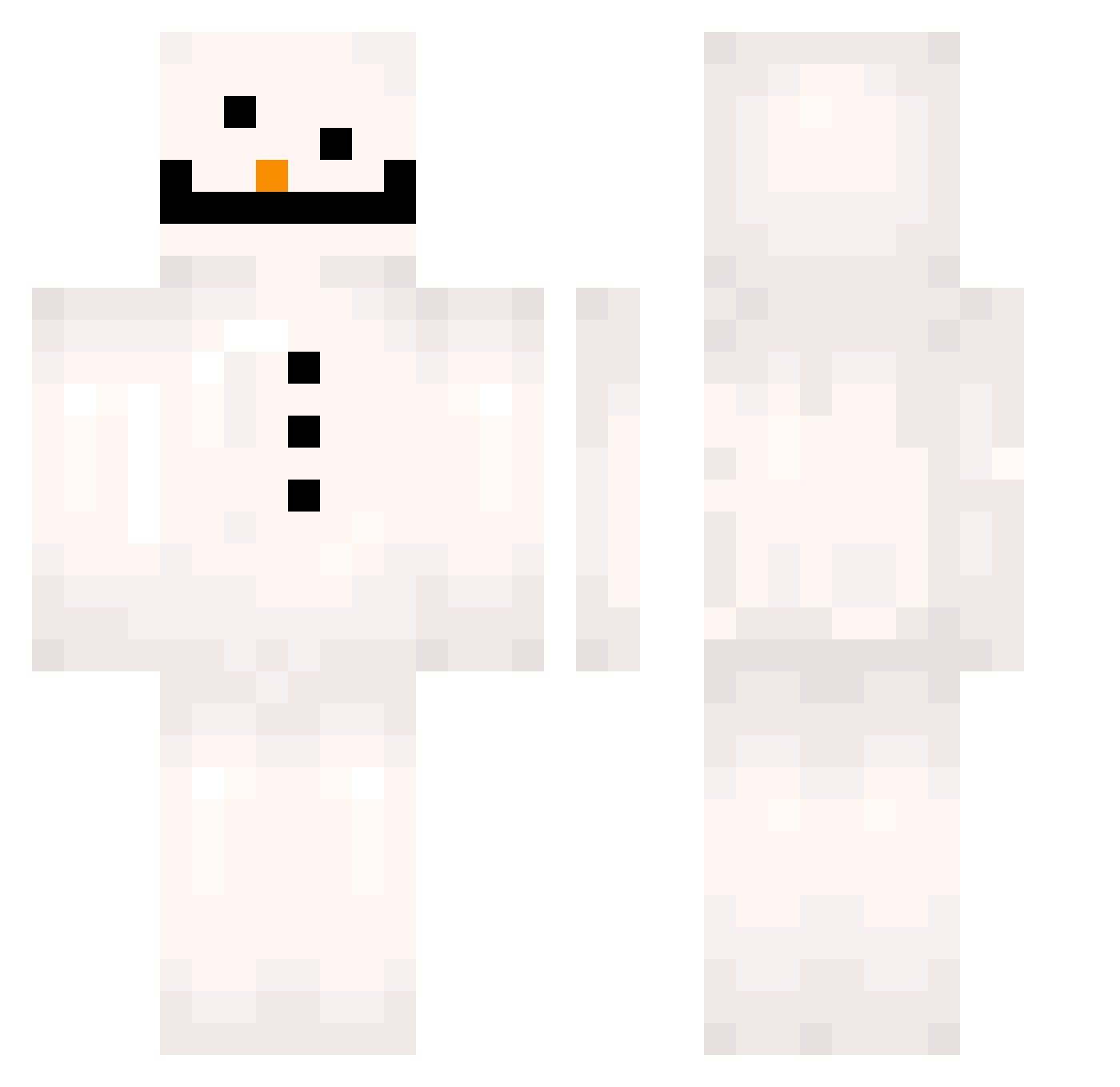 blobvis5000 Minecraft skin, front and back view
