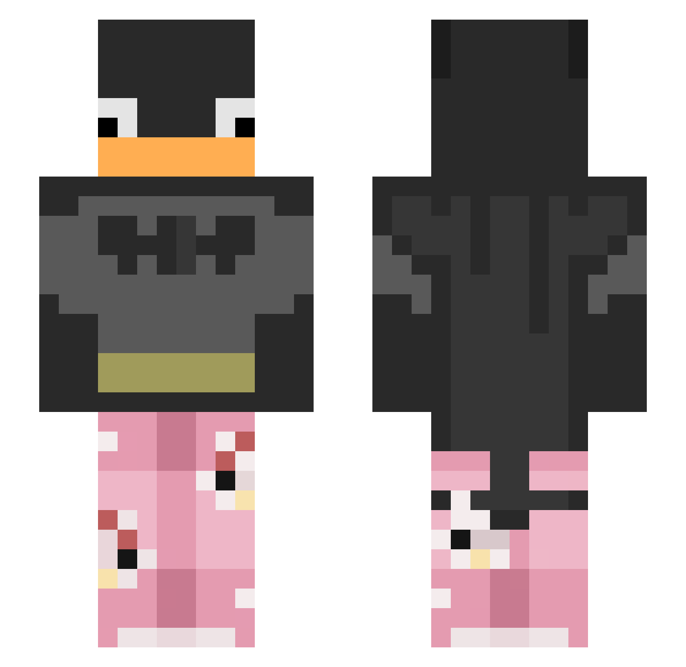 _ksol Minecraft skin, front and back view