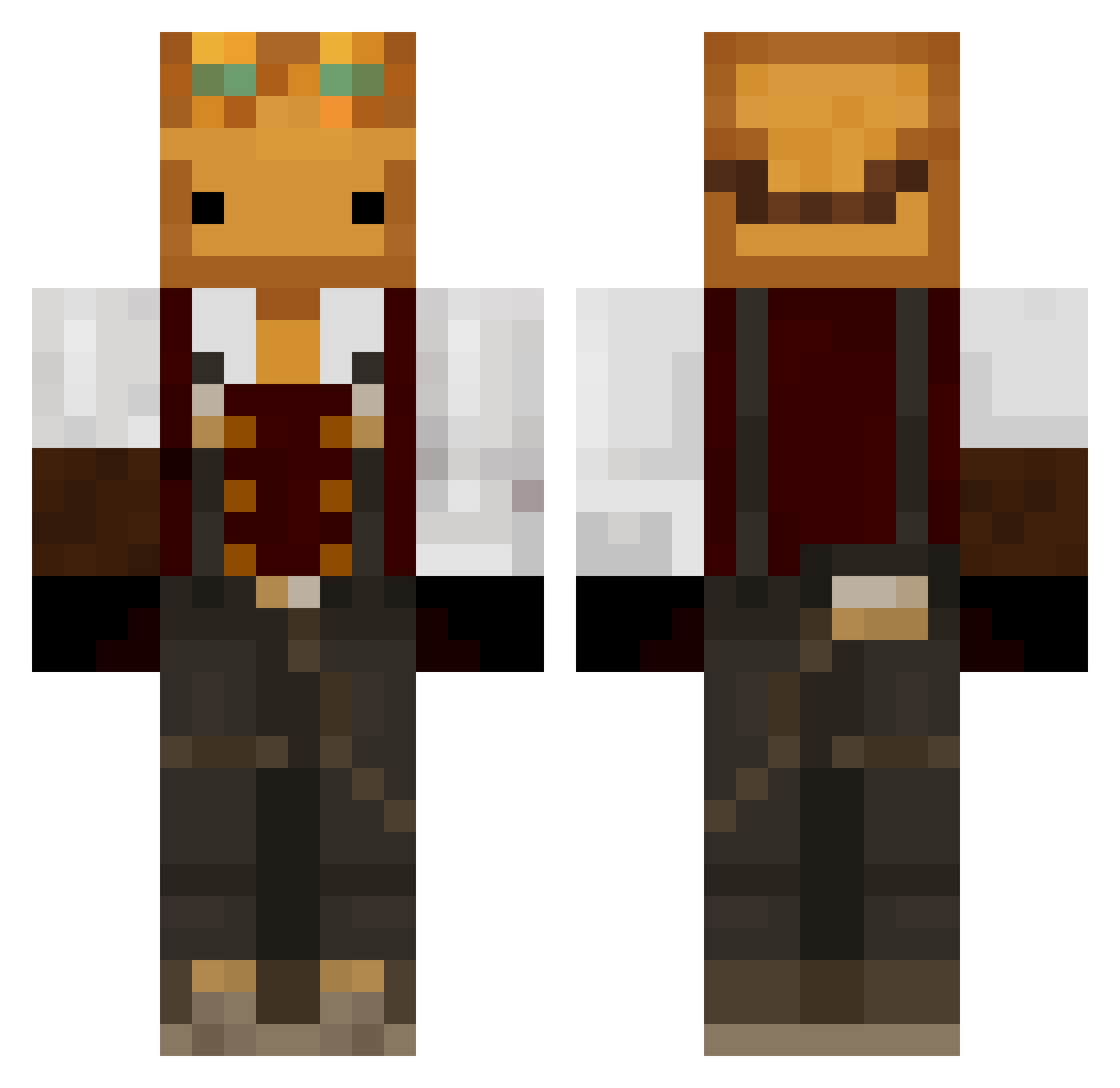 xdree1_ Minecraft skin, front and back view