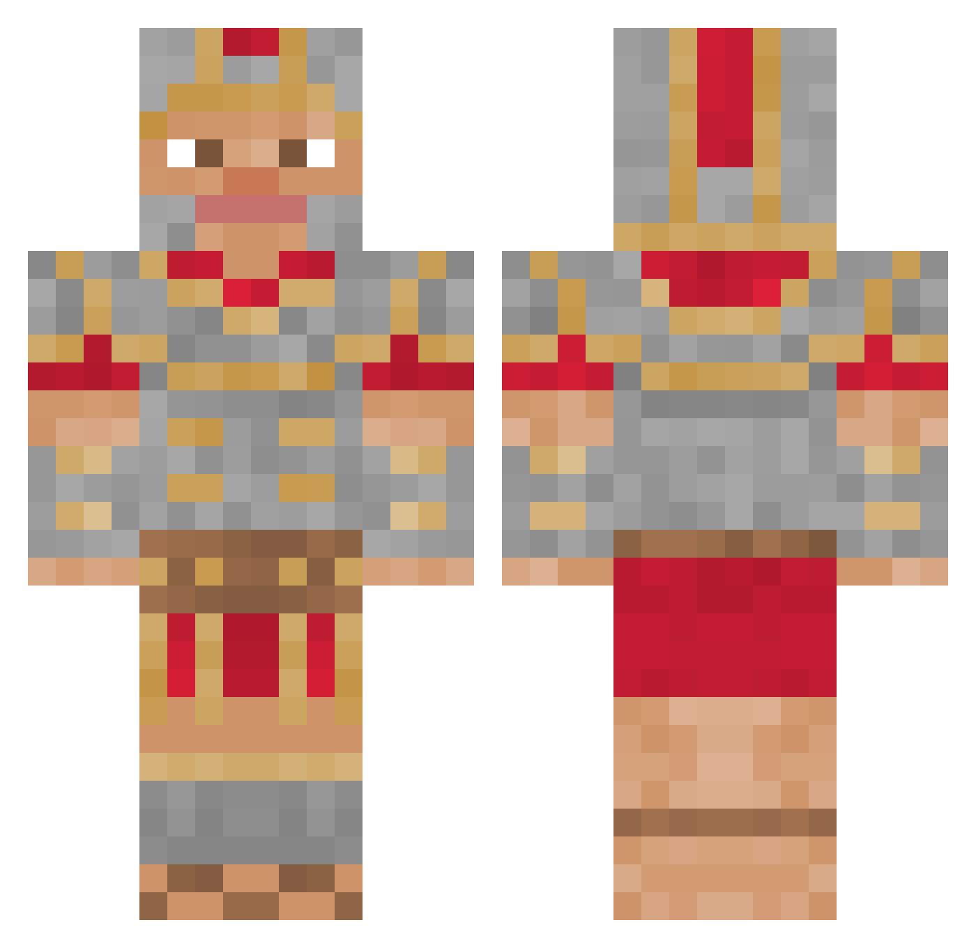 Duckula1 Minecraft skin, front and back view
