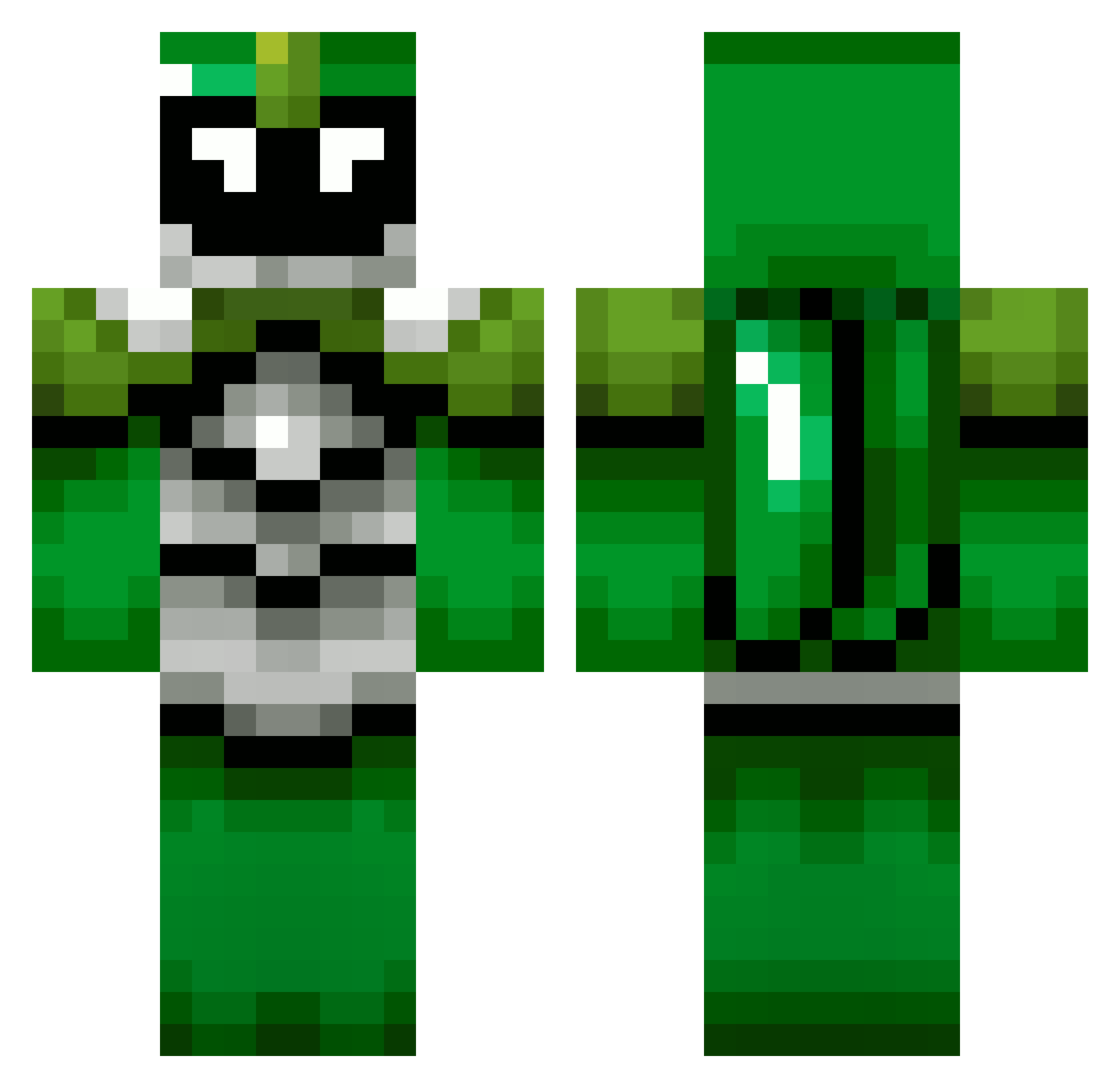 Mander54 Minecraft skin, front and back view