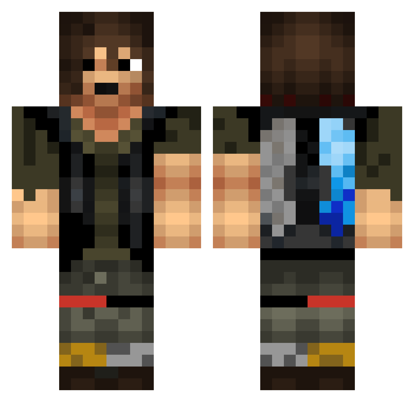 stonechewer74 Minecraft skin, front and back view