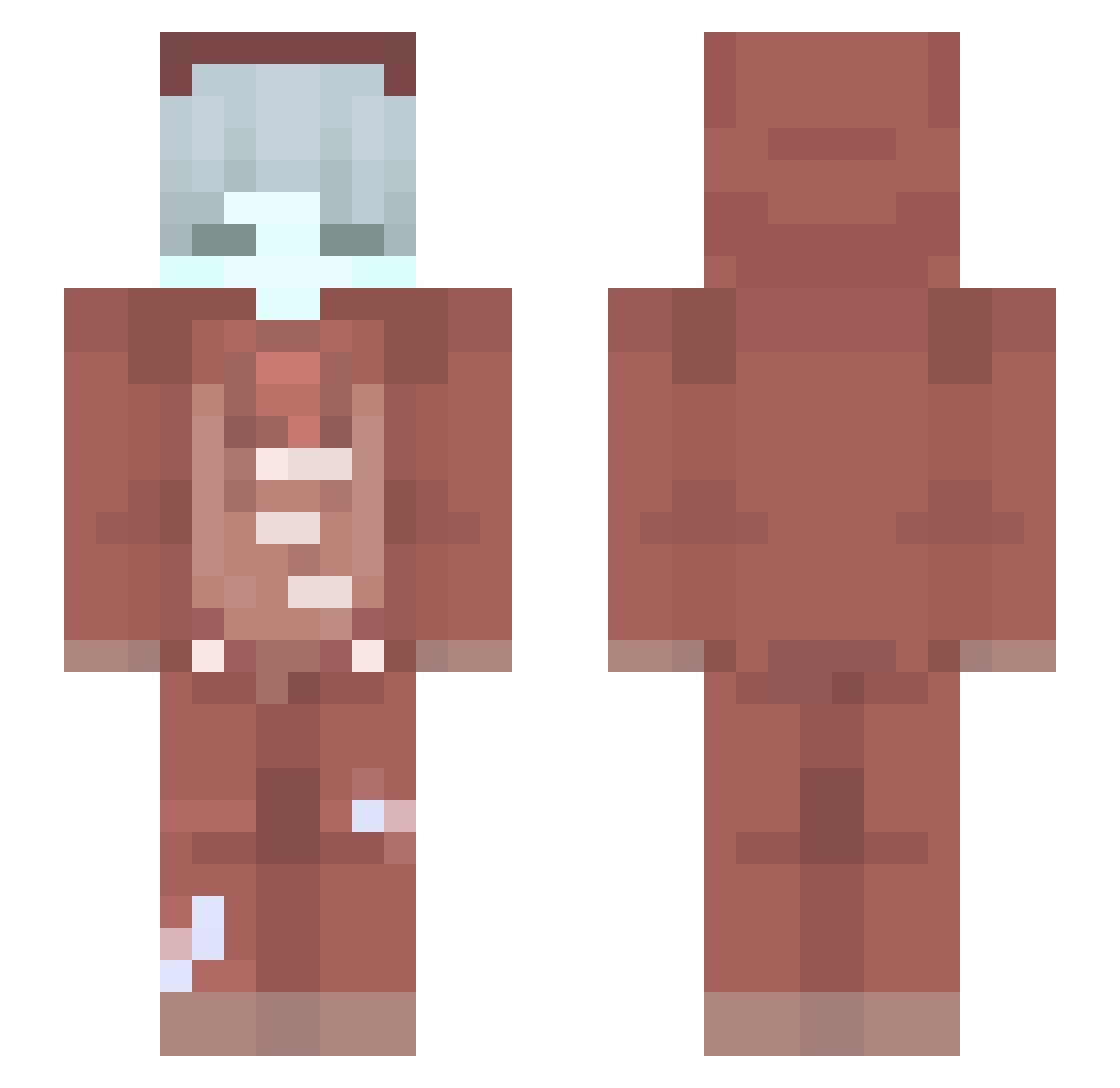 Levyessence Minecraft skin, front and back view