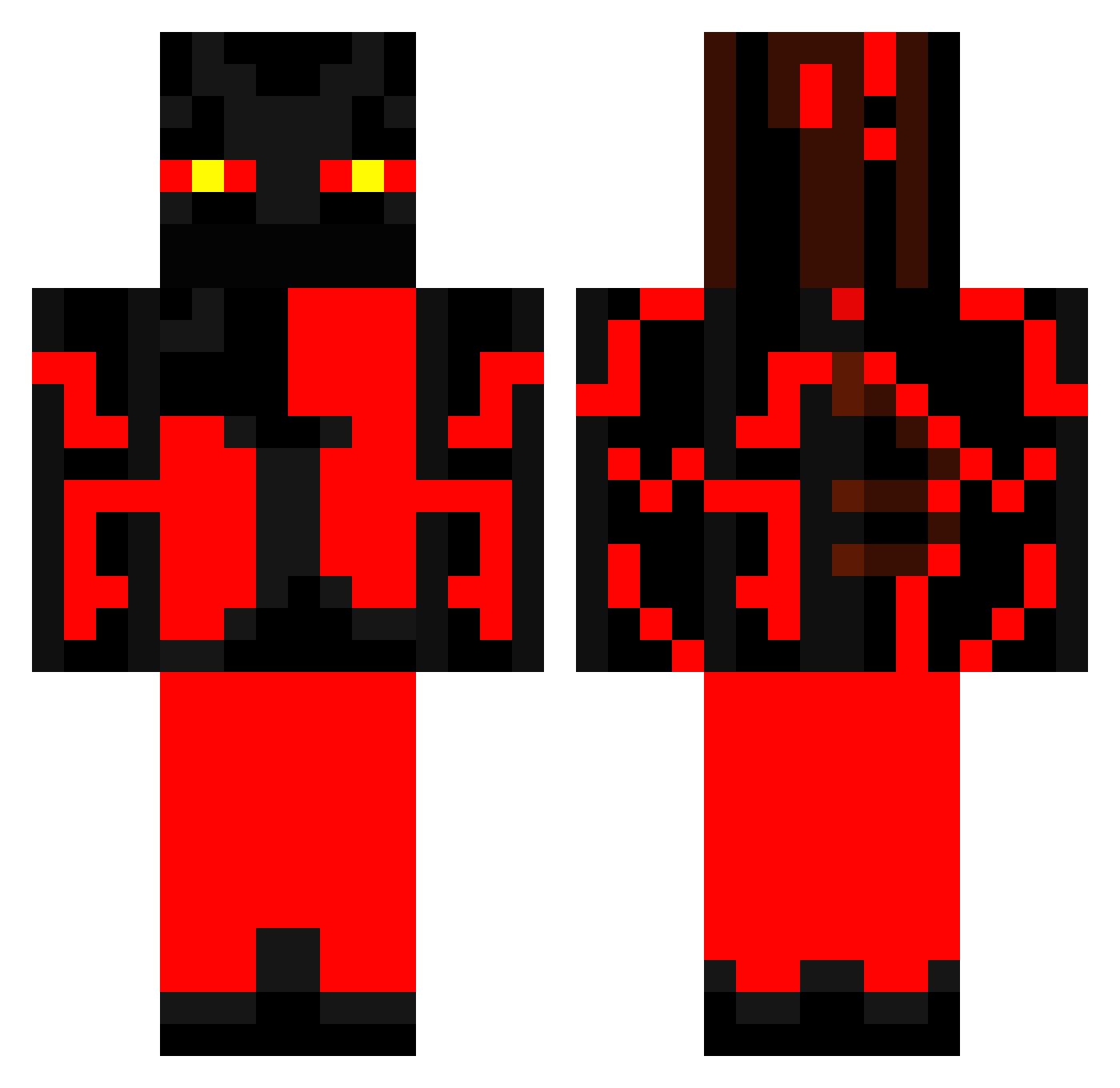 Mil2013 Minecraft skin, front and back view