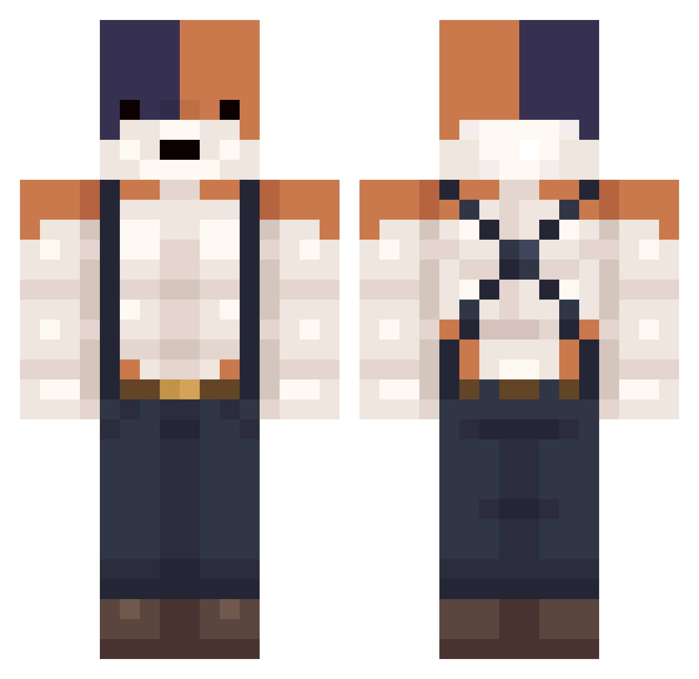 CapturedMoose19 Minecraft skin, front and back view